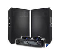 BM Sonic Pack Sono DJ Amplificateur 3000W Enceintes Passives 2x700W Câbles Speakon Sonorisation PRO