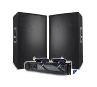BM Sonic Pack Sono DJ Amplificateur 3000W Enceintes Passives 2x700W Câbles Speakon Sonorisation Pro