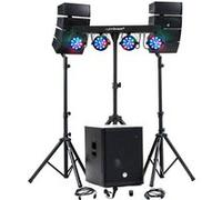 Pack Sono DJ BMS-15-ARRAY-BT 1200W Caisson 38cm Satellites Bluetooth USB Portique LED DJ Pack-EOS