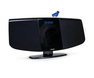 BM SONIC Thomson Micro-chaîne MIC400BT Bluetooth 5.3 Radio FM 30W Réveil Vintage Noir CD USB AUX Télécommande + clé USB 32 gigas Inclus