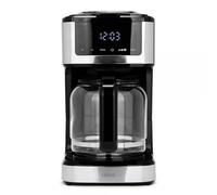 BM TOOLS Cafetière électrique programmable Livoo DOD208 15 tasses, 1,8L, filtre réutilisable, fonction programmation, Noir