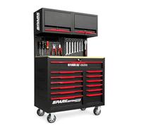 BM TOOLS Etabli Servante d'Atelier Garage Spark Edition Pro, 13 Tiroirs, 471 PCS, 2 étagères Verrouillable, Chariot Outillés
