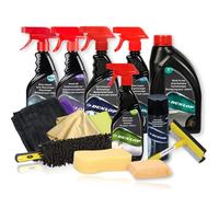 BM TOOLS Kit Complet Nettoyage Extérieur Voiture Dunlop KNCE2 15 pièces - Shampoing, Jantes, Microfibres, Brosse, Éponges