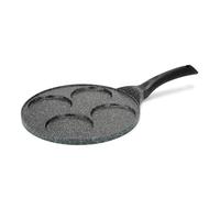 BM TOOLS Poêle à pancakes LIVOO MEP148 - antiadhésif, Ø 26cm, 4 empreintes de Ø 10cm, manche bakélite, tous feux dont induction