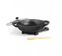 BM TOOLS Wok électrique Livoo DOC128N 4 L, Ø 33,5 cm. Puissance 1 500 W. Revêtement antiadhésif. coloris Noir