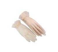bmactosh Gants courts en tulle pour femme - Accessoires de fête de bal de fin d'année, de mariage, Champagne clair, taille unique