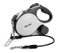 BMaobbo Laisse rétractable pour Chien de 8 m, avec câble en Acier résistant aux morsures et Support de Sac à déjections, Design Anti-enchevêtrement, Frein Rapide et poignée antidérapante, pour Chiens