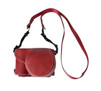 BMAOLLONGB ZV-E10 Étui fait main en cuir PU pour appareil photo Sony Alpha ZV-E10 Version ouverture par le bas + sangle de cou (rouge)