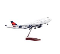 BMAONZ 1/150 pour Delta B747 747-400 Modèle De Simulation d'avion De Passager Ornement d'avion À Collectionner Modèles Préfabriqués à l'échelle D'avions(with Light)