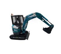 BMAONZ 1:20 pour petite pelleteuse rotative modèle de véhicule d'ingénierie en alliage bleu miniature modèle mécanique