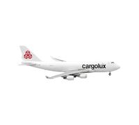 BMAONZ 1:400 pour Avion Cargo Luxembourgeois B747-400F Modèle d'avion Blanc Moulé sous Pression Décoration À Petite Échelle Modèles Préfabriqués à l'échelle D'avions