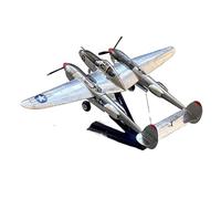 BMAONZ Maquette d'avion Biplan Éclairant en Alliage Métallique Argenté Au 1/72 pour P38 P-38 P-38J Militaire Modèles Préfabriqués à l'échelle D'avions