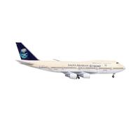 BMAONZ Maquette d'avion Boeing 747 B747-400 (échelle 1/150) Modèle Saoudien avec Train D'atterrissage Léger Plastique Moulé Modèles Préfabriqués à l'échelle D'avions(Without Light)