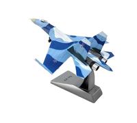 BMAONZ Maquette d'avion De Chasse Soviétique Su-27/Su-35 (échelle 1/100) en Alliage pour Exposition Spatiale Modèles Préfabriqués à l'échelle D'avions(Blue B)