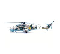 BMAONZ Maquette D'hélicoptère Mi-24P Hind Russe Mi-24 Ukrainien en Métal Et Alliage De Décoration À L'échelle 1:72 Modèles Préfabriqués à l'échelle D'avions(Green D)