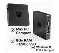 BMAX - B1 Pro - Mini PC - Intel® N4000 - 8Go RAM 128Go SSD - Windows 11 - minipc pas cher - WiFi 5G - Bluetooth 4.2
