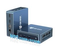 BMAX B4Plus Mini PC Win-11Pro,Intel Twin Lake N95 (jusqu'à 3,4 GHz) 12Go LPDDR5 RAM 512Go M.2 SSD, Mini Ordinateur de Bureau, Double écran/HDMI/Type-C/WiFi 5/BT 5.0, Tour PC pour école,Maison,Bureau
