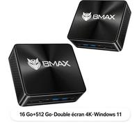 BMAX B5APro Mini PC - Ryzen 7 5825U CPU - 16Go RAM DDR4 - 512Go SSD WiFi6 BT5.3 Triple Écran 4KPC de Bureau Compact et Silencieux
