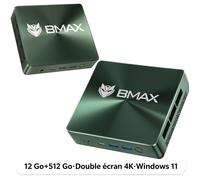 BMAX B6 Plus Mini PC Intel i3-1000NG4 12GB DDR4+512GB SSD Windows 11 Intel Iris Plus 12 Go écrans 4K WiFi 5 Plus efficace/facile