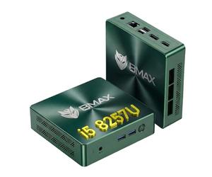 BMAX B6Turbo Mini PC Win 11 Pro, Intel Core i5-8257U(jusqu'à 3,9 GHz), 16Go DDR4, 512Go M.2 NVMe SSD, Mini Ordinateur de Bureau, Double écran/HDMI/DP/WiFi 6/BT 5.2, Tour PC pour école,Maison,Bureau