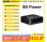 BMAX Mini PC B9 Power LPDDR5 24 Go de RAM 1 To NVMe SSD Intel Core i9 12900HK Windows 11 prend en charge jusqu'à 4K à 60 Hz B9 Power(24G + 1TB)