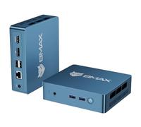 BMAX Mini PC W-11 Pro, Intel Celeron 5205U(1,9 GHz) 8 Go DDR4 RAM 256 Go M.2 NVMe SSD, Extensible to 64 Go/ 2 to, Mini Ordinateur de Bureau Double écran, BT5.0, WiFi 5, Tour PC pour Bureau/l'école