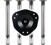 BMB Jeu de pieds de table effet inox 60 mm hauteur 870 mm ( 3000273148 )