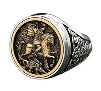 BMBN Bague, nouveauté Hommes chevalières Saint George Portrait Soldat Romain Bague à la Main Nouveau Design Style Unique Bijoux Bague Cadeaux Argent