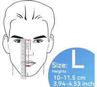 BMC CPAP Masque facial complet, mince, oxygénation facile, L