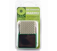 BMC Rénovation Marbre Kit de polissage manuel du marbre avec mini-plaques diamantées pour le ponçage grossier, moyen, fin et le polissage du marbre et calcaire avec de la poudre de polissage