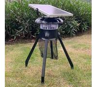 BMDHA Lampe Solaire Anti Moustique Intelligent ContrôLe De La LumièRe, Moustique Tueur Lampe 100²M Inhalation Simule La Respiration Appareil Anti Moustique USB ImperméAble à l'eau