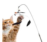 Bmdjdq Canne à Chat,Jouet Design Hirondelle pour Exercice et Mouvement - Jeu Interactif avec Clochette pour Divertir Votre Chat,Idéal pour Le Dressage Le Stimuler Après Le Repas et Prévenir