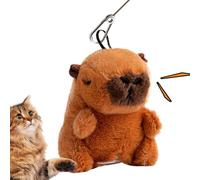 Bmdjdq Chirping Cat Toy, Plush Cat Hunting Toy, Cat Stimulation Toy, Cat Sensory Toy, Cat Entertainment Toy, Touch Activated Animal Shape Toy with 6 Animal Sounds for Cats Playtime