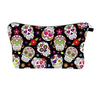 Bmdjdq Skull Pencil Case, Halloween Pencil Pouch, Skull Design Pencil Pouch, Skull and Bones Pencil Case, Skull Pencil Storage Bag, Waterproof Pencil Pouch Case for School Student Supplies