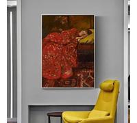 BMGKYAGL Affiche célèbre Fille en kimono rouge Art Toile Peintures par George Hendrik Breitner Affiches Impressions Art mural Décoration 60x80cm Sans cadre