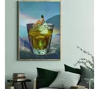 BMGKYAGL Affiche cocktail - Affiche cuisine - Affiche cocktail - Affiche du vendredi (20x30cm/Cadre intérieur)