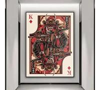 BMGKYAGL Affiche d'art moderne, cartes à jouer, peinture sur toile, impression murale, décoration de salon, club ou maison (30 x 45 cm/cadre intérieur)