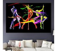 BMGKYAGL Affiche et impression d'art de pole dance sexy pour filles, toile d'art mural, aquarelle, peinture de danse exotique pour salon, décoration d'intérieur, 80 x 120 cm, sans cadre