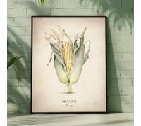 BMGKYAGL Affiche et impressions vintage de légumes, chou-fleur, oignon, brocoli, pois, impression sur toile, art mural, image pour décoration de cuisine, cadre 20x30 cm