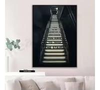 BMGKYAGL Affiche murale inspirante/motivante « Pas d'ascenseur pour le succès », décoration intérieure, impression sur toile, citation artistique d'entrepreneur (50x70cm/sans cadre)