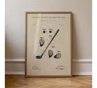 BMGKYAGL Affiche murale intemporelle sur le thème du golf, style nostalgique, célébrant les affiches et images de golf du début du XXe siècle (20 x 30 cm, sans cadre)