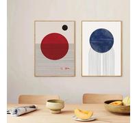 BMGKYAGL Affiche murale minimaliste, style abstrait moderne, impression couleur, peinture à l'huile, décoration pour salon ou maison (50 x 70 cm/cadre intérieur)