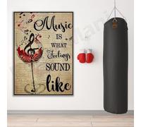 BMGKYAGL Affiche musicale pour amateurs de vin et de musique : « Is What Feelings Sound Like » (30 x 45 cm/cadre intérieur)