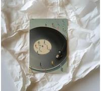 BMGKYAGL Affiche sur toile représentant une platine vinyle rétro avec de petites danseuses, idéale pour la décoration du salon (80 x 120 cm/sans cadre)