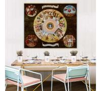 BMGKYAGL Affiches célèbres « La Table des péchés mortels » - Peinture sur toile - Décoration murale - Cadre 30 x 45 cm