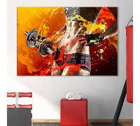 BMGKYAGL Affiches et impressions de sport pour fille, art mural, peinture sur toile, image d'haltère d'entraînement pour salle de sport, décoration d'intérieur, 70 x 100 cm, sans cadre