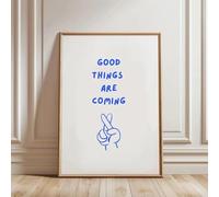 BMGKYAGL Affiches et impressions sur toile « Good Things Are Next », citations inspirantes modernes, art mural, décoration de chambre à coucher, cadre 70 x 100 cm
