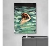 BMGKYAGL Affiches et impressions sur toile représentant un portrait de jeune fille, style minimaliste moderne, pour la décoration de votre maison, bar ou chambre (80 x 120 cm/cadre intérieur).