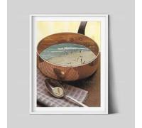 BMGKYAGL Affiches pour la cuisine, Décoration murale pour la cuisine, Art culinaire, Affiche de plage, Déjeuner, Affiches pour la décoration murale (20x30cm/Cadre intérieur)