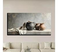 BMGKYAGL Affiches vintage cuisine de campagne nature morte cadre art impression, style moderne décoration d'intérieur cadre 70x140cm